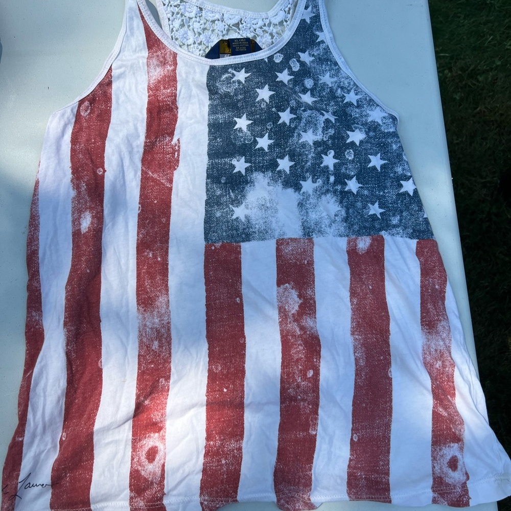 Polo Ralph Lauren Red, White, and Blue Tank Top